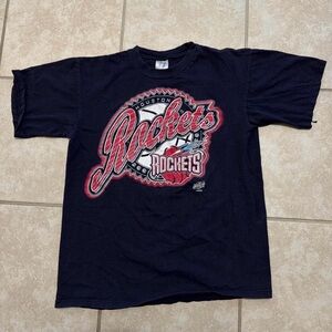 Vintage Houston Rockets Logo 7 Navy T-Shirt